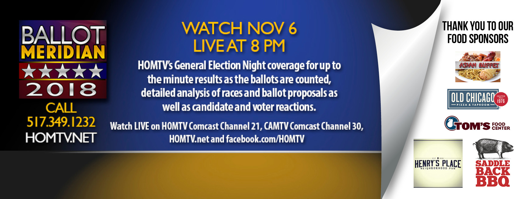 HOMTV Provides Live Primary Election Night Results